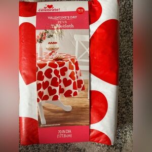 Valentine's Day Red Heart Tablecloth round tablecloth